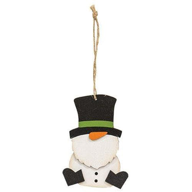 Wooden Snowman Gnome Ornament - The Fox Decor